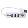 3 Ports USB Hub Combo 2,0 Micro Lecteur De Carte SD/TF Haute Vitesse - Blanc