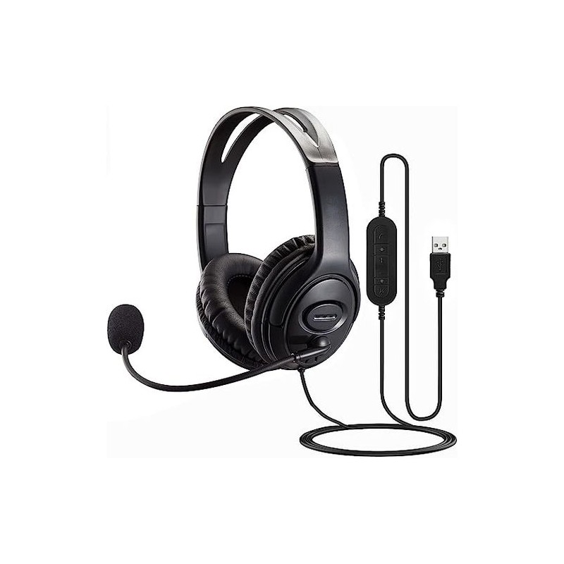 Casque USB avec microphone pour PC