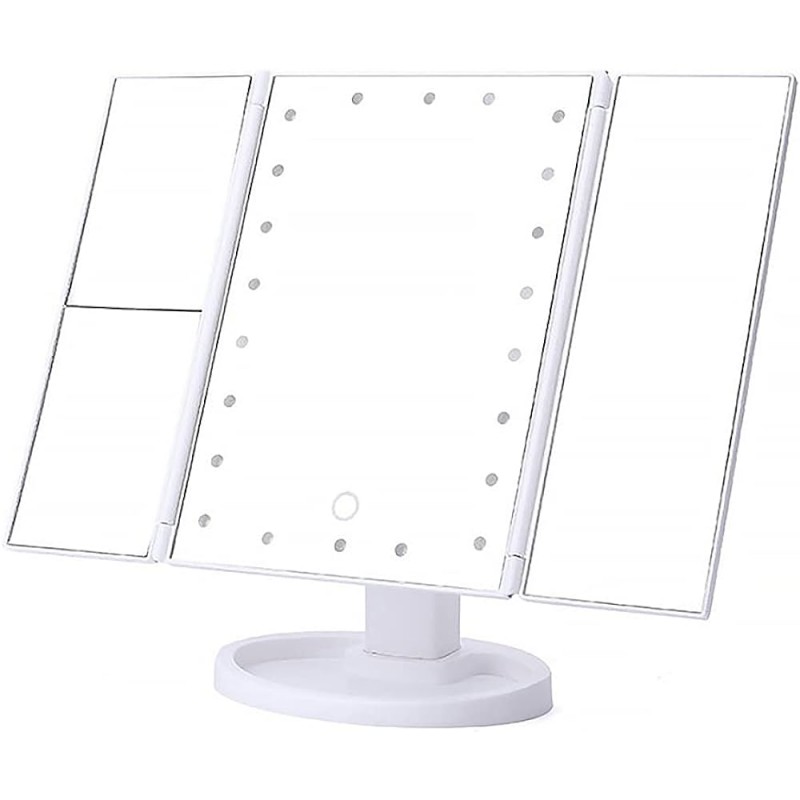 Miroir de Maquillage avec 22 LED - Blanc