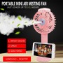 Ventilateur Portable Rechargable avec vapeur d'eau - Rose